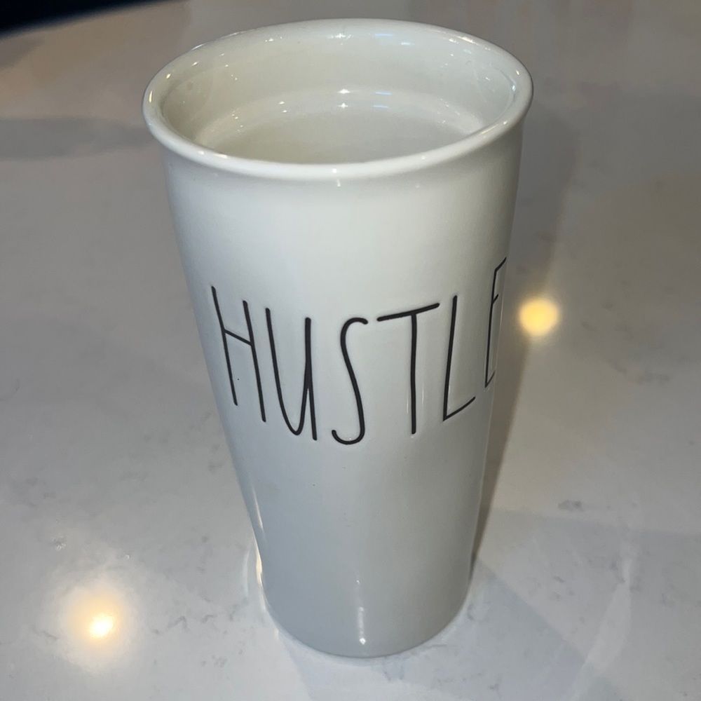 Rae Dunn Coffee Cup HUSTLE NWOT Rae Dunn